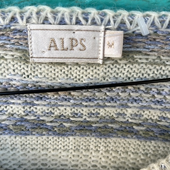 ALPS WOOL SCANDINAVIAN NORDIC FAIR ISLE BUTTON CARDIGAN SIZE MEDIUM - Picture 2 of 6